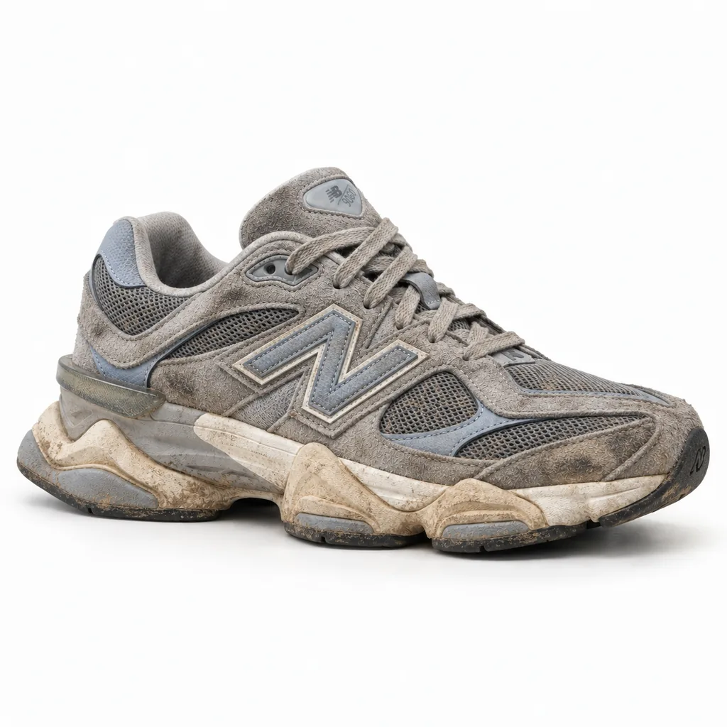 New Balance 9060 - мрежа и велур - преди почистване